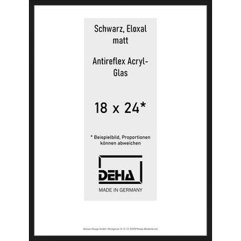 Alu-Rahmen Deha Profil V 18 x 24 Schwarz AR-Acryl 0005EA-006-SCMA