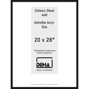 Alu-Rahmen Deha Profil V 20 x 28 Schwarz AR-Acryl 0005EA-007-SCMA