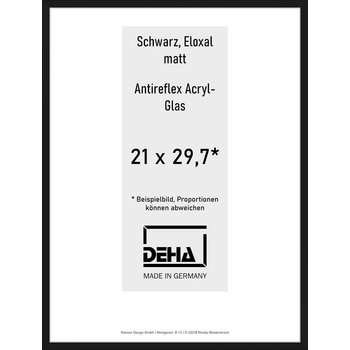 Alu-Rahmen Deha Profil V 21 x 29,7 Schwarz AR-Acryl 0005EA-001-SCMA