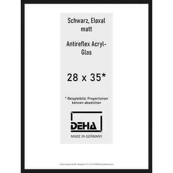 Alu-Rahmen Deha Profil V 28 x 35 Schwarz AR-Acryl 0005EA-009-SCMA