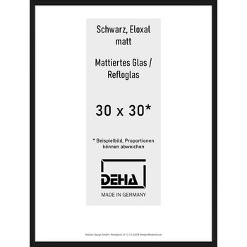 Alu-Rahmen Deha Profil V 30 x 30 Schwarz Reflo 0005RG-010-SCMA