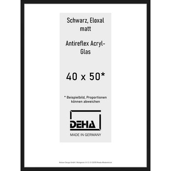Alu-Rahmen Deha Profil V 40 x 50 Schwarz AR-Acryl 0005EA-015-SCMA