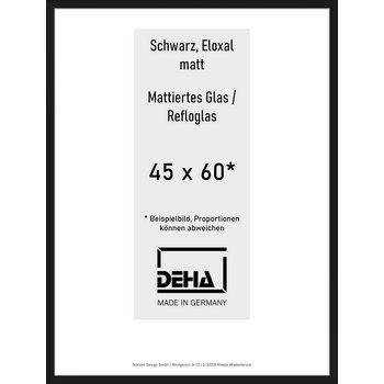 Alu-Rahmen Deha Profil V 45 x 60 Schwarz Reflo 0005RG-016-SCMA