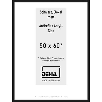 Alu-Rahmen Deha Profil V 50 x 60 Schwarz AR-Acryl 0005EA-018-SCMA