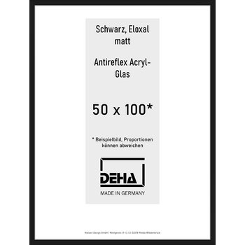Alu-Rahmen Deha Profil V 50 x 100 Schwarz AR-Acryl 0005EA-044-SCMA