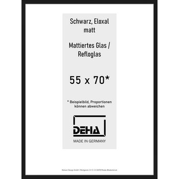Alu-Rahmen Deha Profil V 55 x 70 Schwarz Reflo 0005RG-021-SCMA