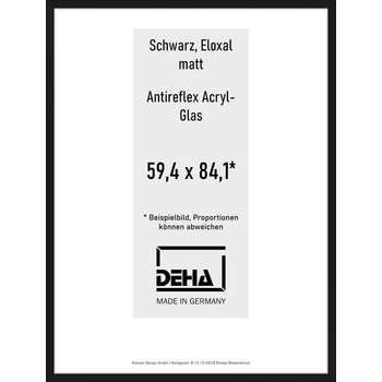 Alu-Rahmen Deha Profil V 59,4 x 84,1 Schwarz AR-Acryl 0005EA-004-SCMA