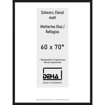 Alu-Rahmen Deha Profil V 60 x 70 Schwarz Reflo 0005RG-025-SCMA