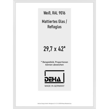 Alu-Rahmen Deha Profil V 29,7 x 42 Weiß Reflo 0005RG-002-9016