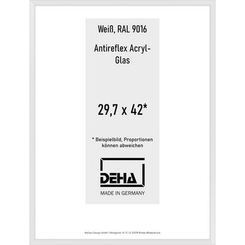 Alu-Rahmen Deha Profil V 29,7 x 42 Weiß AR-Acryl 0005EA-002-9016