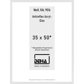 Alu-Rahmen Deha Profil V 35 x 50 Weiß AR-Acryl 0005EA-012-9016