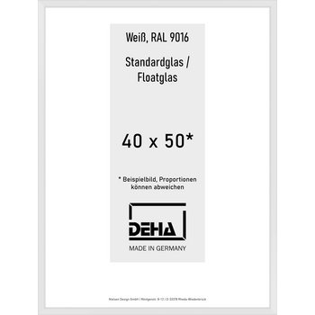 Alu-Rahmen Deha Profil V 40 x 50 Weiß Float 0005NG-015-9016