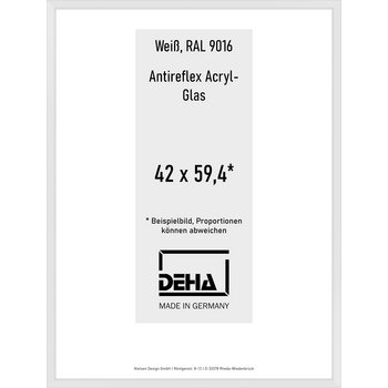 Alu-Rahmen Deha Profil V 42 x 59,4 Weiß AR-Acryl 0005EA-003-9016