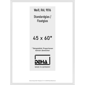 Alu-Rahmen Deha Profil V 45 x 60 Weiß Float 0005NG-016-9016