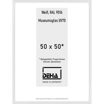 Alu-Rahmen Deha Profil V 50 x 50 Weiß M.UV70 0005M6-017-9016