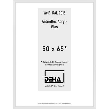 Alu-Rahmen Deha Profil V 50 x 65 Weiß AR-Acryl 0005EA-019-9016