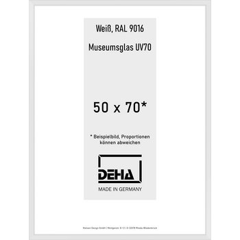 Alu-Rahmen Deha Profil V 50 x 70 Weiß M.UV70 0005M6-020-9016