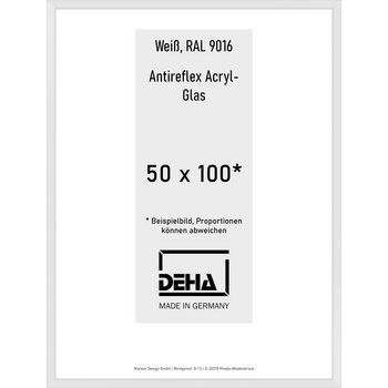 Alu-Rahmen Deha Profil V 50 x 100 Weiß AR-Acryl 0005EA-044-9016