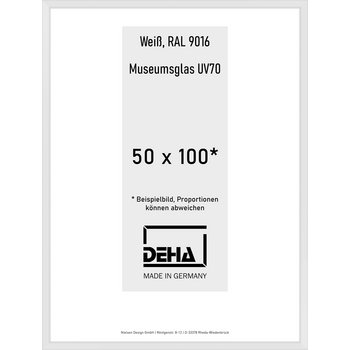 Alu-Rahmen Deha Profil V 50 x 100 Weiß M.UV70 0005M6-044-9016
