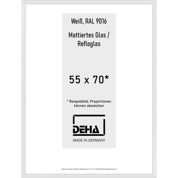 Alu-Rahmen Deha Profil V 55 x 70 Weiß Reflo 0005RG-021-9016