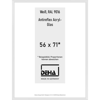 Alu-Rahmen Deha Profil V 56 x 71 Weiß AR-Acryl 0005EA-023-9016