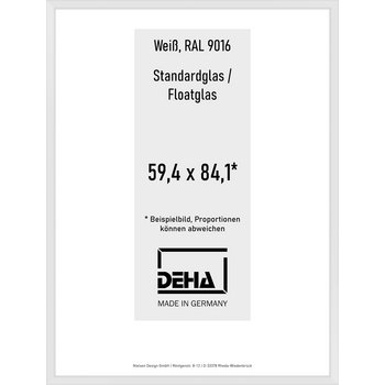 Alu-Rahmen Deha Profil V 59,4 x 84,1 Weiß Float 0005NG-004-9016