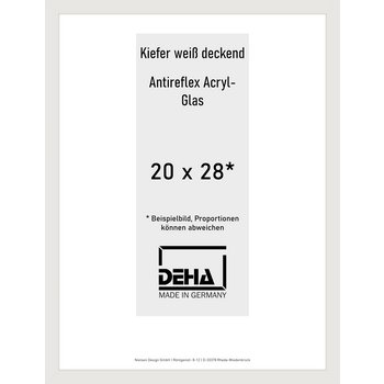 Holz-Rahmen Deha A 25 20 x 28 Kiefer weiß deckend AR-Acryl 0A25EA-007-KWDE