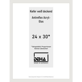 Holz-Rahmen Deha A 25 24 x 30 Kiefer weiß deckend AR-Acryl 0A25EA-008-KWDE