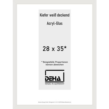 Holz-Rahmen Deha A 25 28 x 35 Kiefer weiß deckend Acryl 0A25AG-009-KWDE