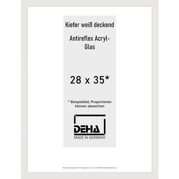 Holz-Rahmen Deha A 25 28 x 35 Kiefer weiß deckend AR-Acryl 0A25EA-009-KWDE