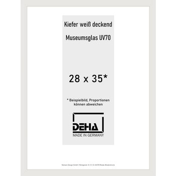 Holz-Rahmen Deha A 25 28 x 35 Kiefer weiß deckend M.UV70 0A25M6-009-KWDE
