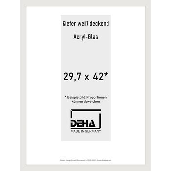 Holz-Rahmen Deha A 25 29,7 x 42 Kiefer weiß deckend Acryl 0A25AG-002-KWDE