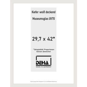 Holz-Rahmen Deha A 25 29,7 x 42 Kiefer weiß deckend M.UV70 0A25M6-002-KWDE