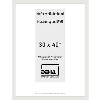 Holz-Rahmen Deha A 25 30 x 40 Kiefer weiß deckend M.UV70 0A25M6-011-KWDE