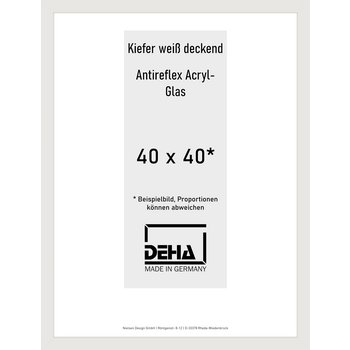 Holz-Rahmen Deha A 25 40 x 40 Kiefer weiß deckend AR-Acryl 0A25EA-014-KWDE