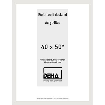 Holz-Rahmen Deha A 25 40 x 50 Kiefer weiß deckend Acryl 0A25AG-015-KWDE