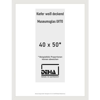 Holz-Rahmen Deha A 25 40 x 50 Kiefer weiß deckend M.UV70 0A25M6-015-KWDE