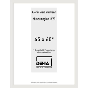 Holz-Rahmen Deha A 25 45 x 60 Kiefer weiß deckend M.UV70 0A25M6-016-KWDE