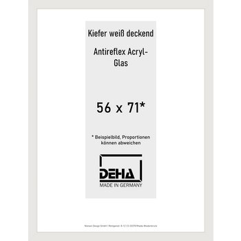 Holz-Rahmen Deha A 25 56 x 71 Kiefer weiß deckend AR-Acryl 0A25EA-023-KWDE