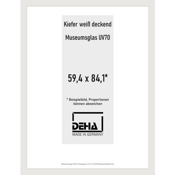 Holz-Rahmen Deha A 25 59,4 x 84,1 Kiefer weiß deckend M.UV70 0A25M6-004-KWDE