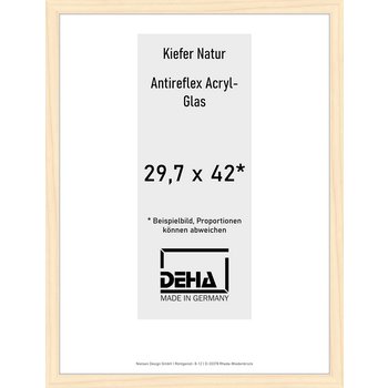 Holz-Rahmen Deha A 25 29,7 x 42 Kiefer Natur  AR-Acryl 0A25EA-002-KNUN