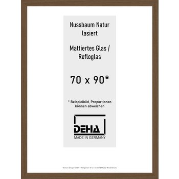 Holz-Rahmen Deha A 25 70 x 90 Nussbaum Natur lasiert Reflo 0A25RG-032-NUNL